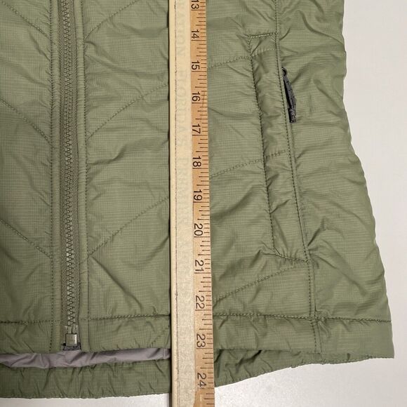 The North Face Small Women’s Puffer Coat Full Zip Jacket Sage Green Primaloft - Picture 10 of 12